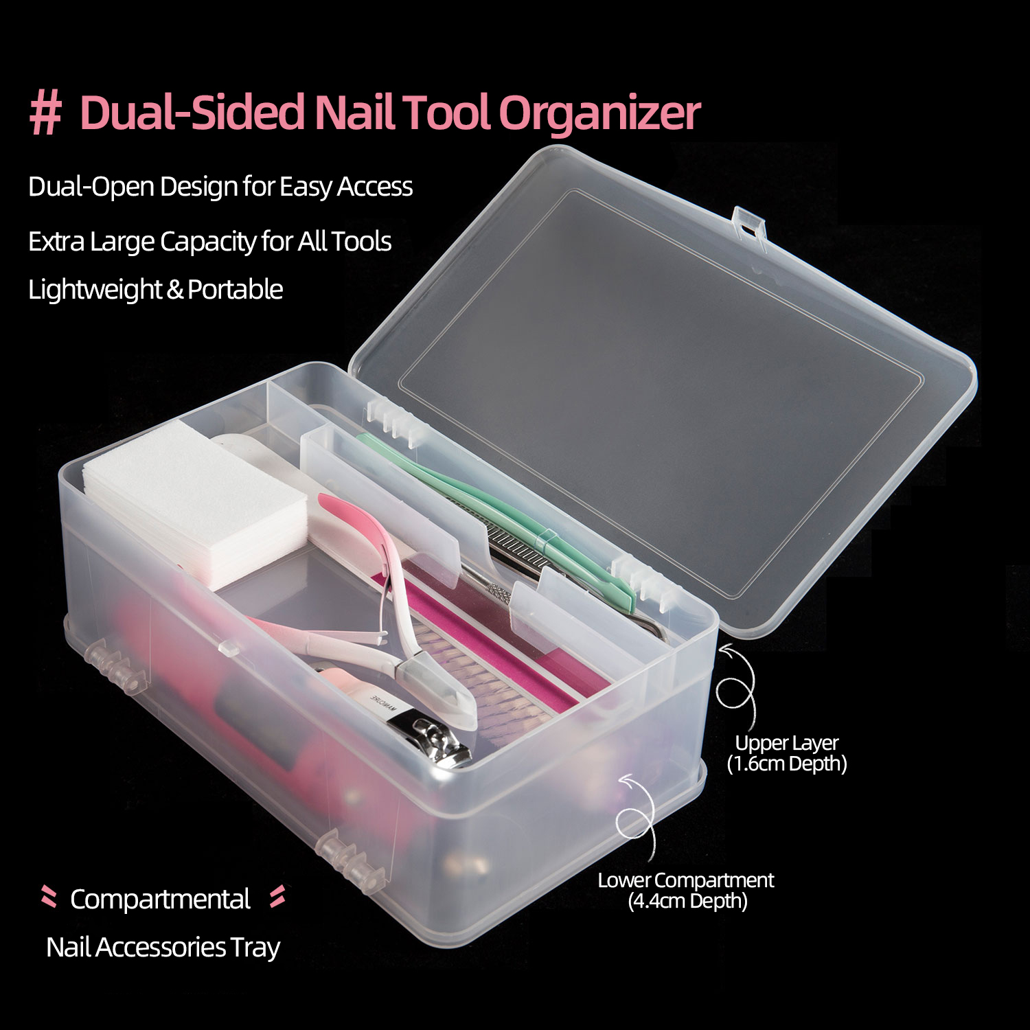 Power Tools Storage - Çift Açık 2 Katmanlı Süper Kapasiteli