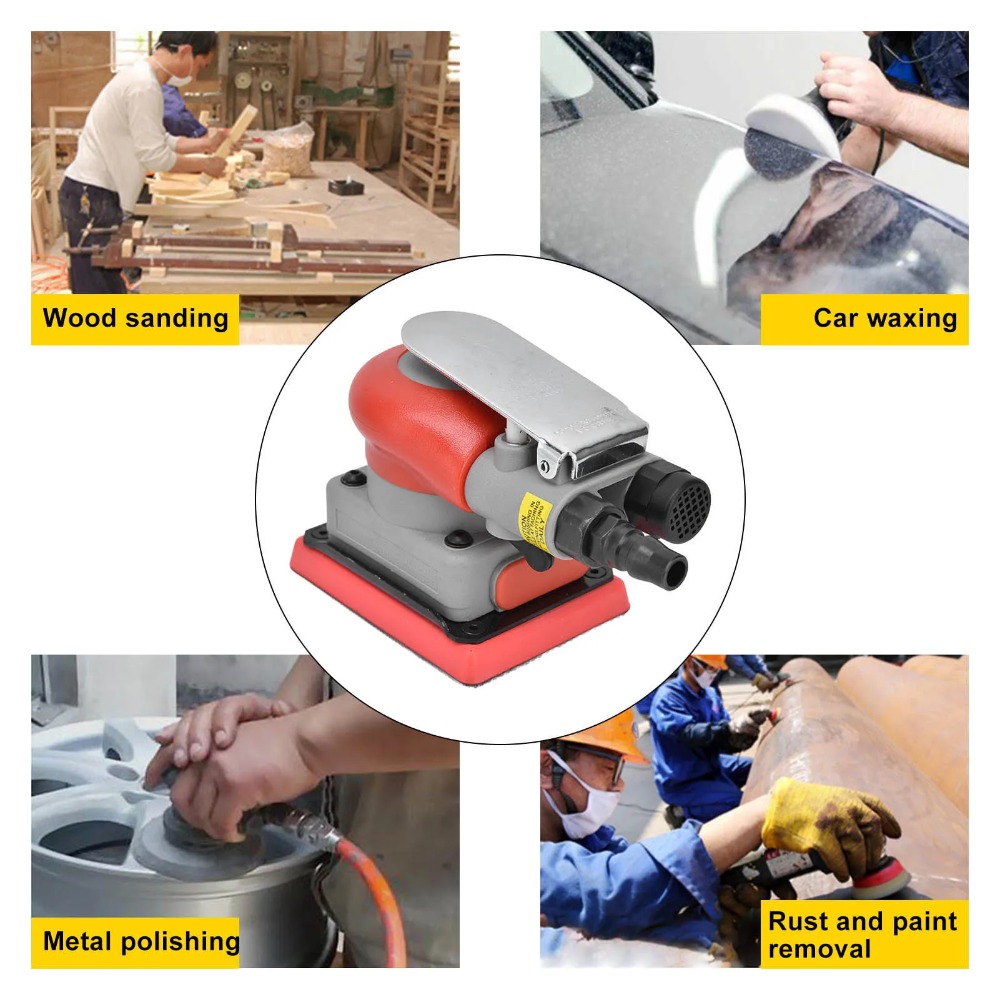 Detail Sander Corner - Köşe Detay Zımparası 75x100mm Pnömatik Kare