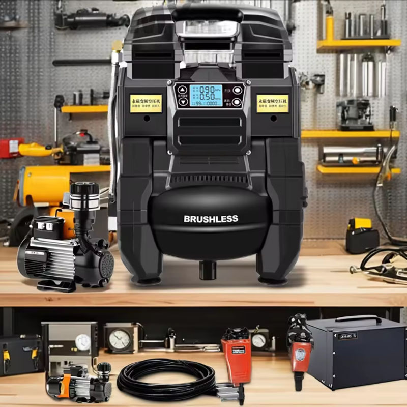 Air Compressor Mini - Taşınabilir Küçük Yağsız Hava Kompresörü Ağaç