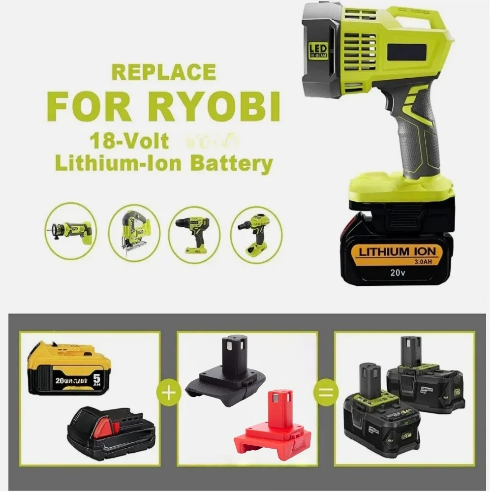 Power Tools Ryobi - Milwaukee için DEWALT için Pil Adaptörü