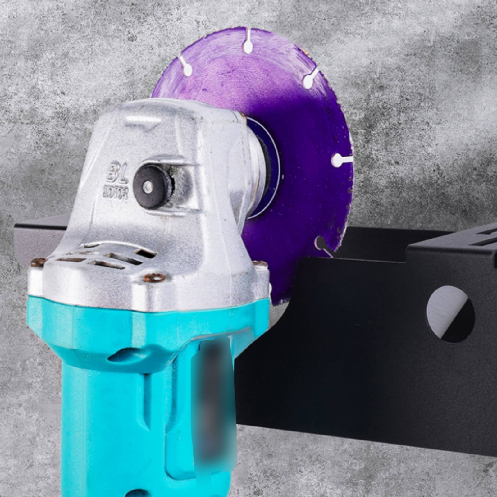 Power Tools Storage - 4 bölmeli açılı taşlama makinesi rafı,