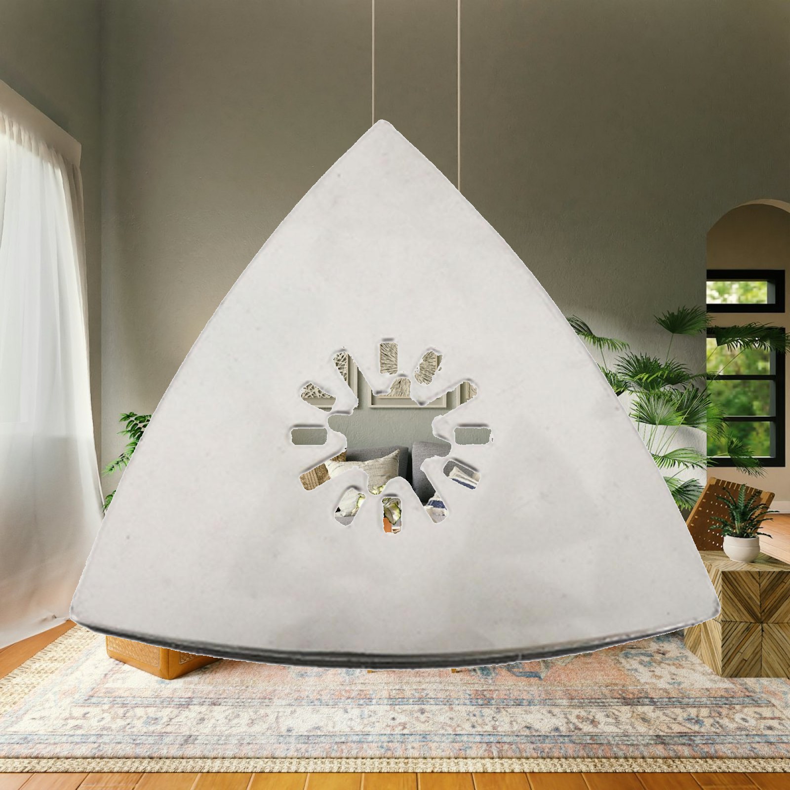 Detail Sander Corner - Üçgen Zımpara Pedleri Metal Cırtlı ve
