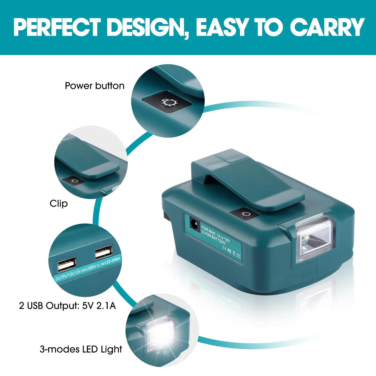 Makita için Işıklı Adaptör, Mi - Power Tools Milwaukee incelemesi ve fiyatı