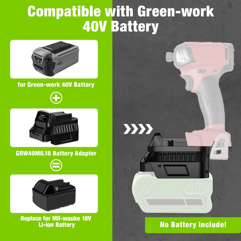 GRW40MIL18 Pil Adaptörü Dönüşt - Power Tools Milwaukee incelemesi ve fiyatı